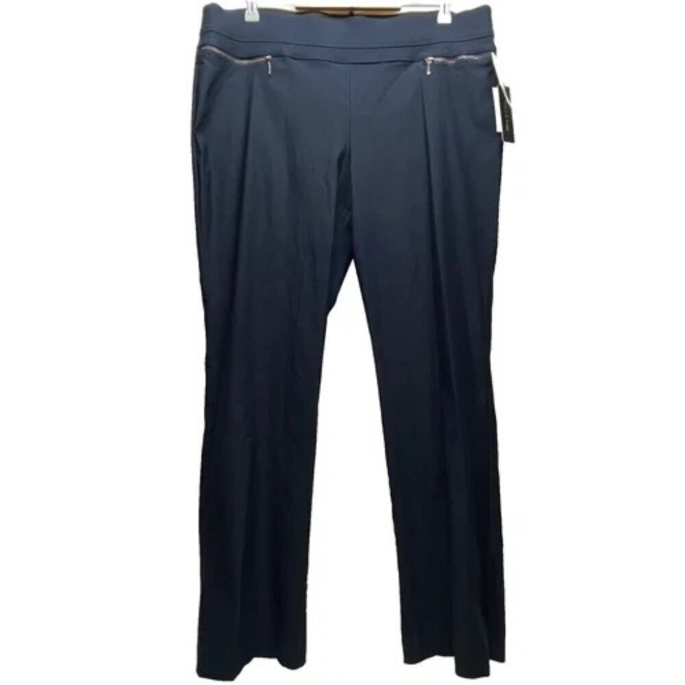 Violets & Roses Pants Women's 18W Navy Ruthy Zipper Bootcut Elastic Waist NWT